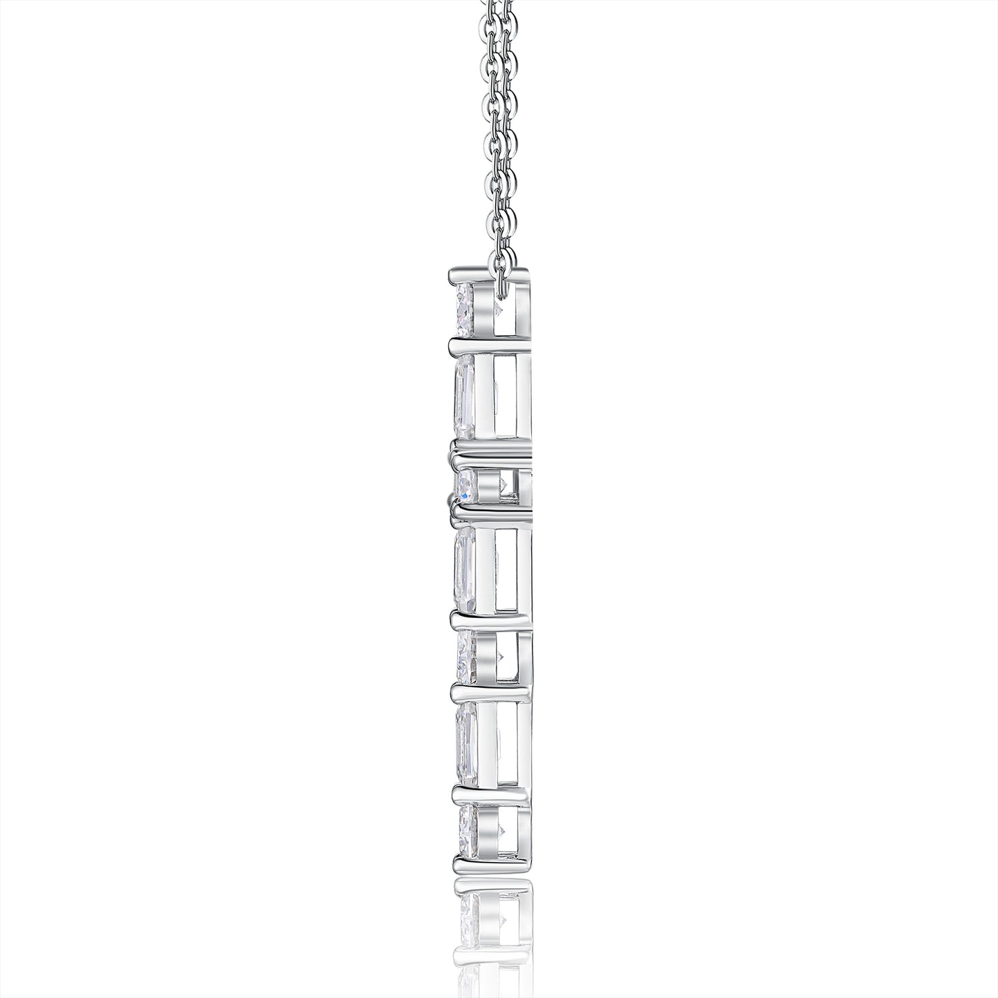 The Light Of Faith - A Fashionable And Trendy Necklace Pendant Set With Top-quality Moissanite S925 And Silver Plated With Platinum Can Be Tested With A Diamond Pen